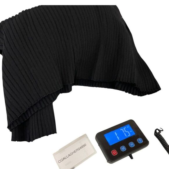 Boden Women Sweater Dress UK 14P US 10P Black Ribbed Knit Keyhole Neck D0436 NWT - Picture 10 of 10